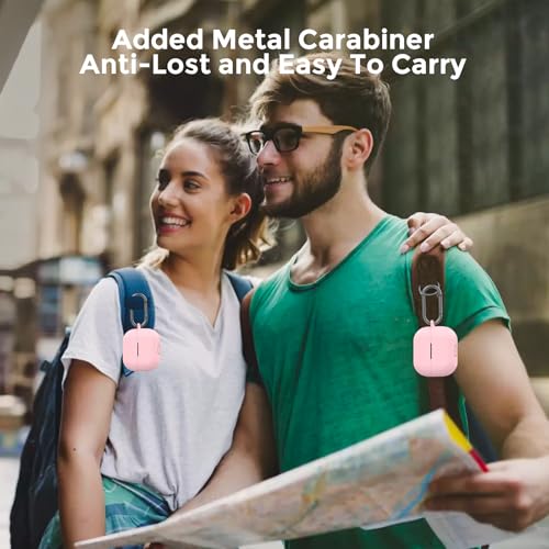 AhaStyle Silicone Case for Samsung Galaxy Buds 3 FE (2025) / Galaxy Buds3 Pro and Galaxy Buds 3 (2024) Shockproof Full Protective Skin Case Cover Compatible with Samsung Galaxy Buds3 Series (Pink) - color: Pink