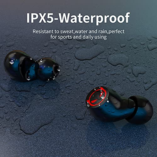 Ture Wireless Earbuds Gaming Bluetooth Earbud Touch Control in-Ear Headphones with Charging Case Noise Reduction 36H Playtime Kids Earphones,No Delay Sports Earbuds - color: Black