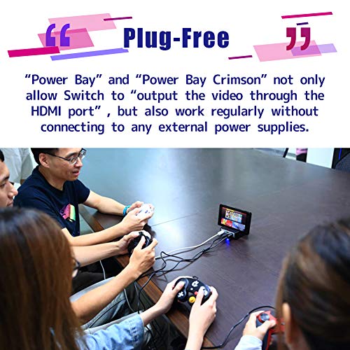 Brook Power Bay - Portable and Fast Charging Dock Stand, Docking Station for NS, Compatible with NS and Gamecube Controllers, Support HDMI Out Put and Two Bluetooth Headsets