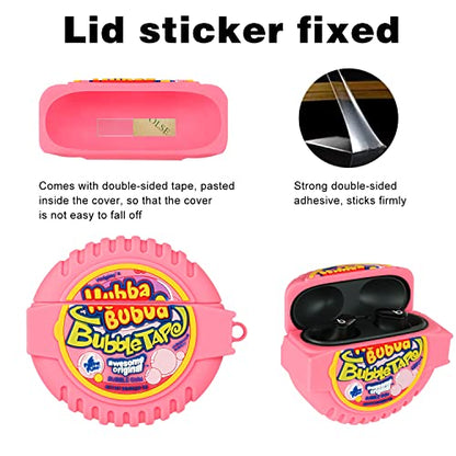 Case for Beats Studio Buds Funny Unique 3D Design Cute Silicone Cover Fashion Kawaii Cool Fun Cartoon Wireless Powerbeats Cases for Beats Earbuds Headphones for Girls Boys Teen Bubble Gum