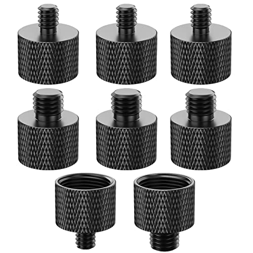 5/8 to 1/4 Adapter 8 Pcs Mic Stand Thread Screw Adapter 5/8 Female to 1/4 Male and 5/8 Female to 3/8 Male for Microphone Stand Mic Mount - color: 1/4_3/8