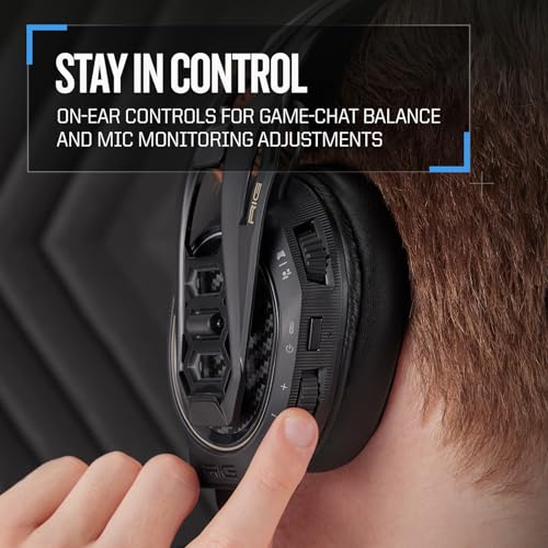 RIG 800 PRO HX Wireless Gaming Headset & Multi-Function Base Station Xbox | Officially Licensed for Xbox Series X|S, Xbox One, PC - Dolby Atmos 3D Audio - 60 Hour Battery - Flip-to-Mute Mic