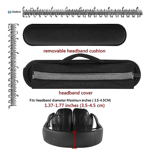 Geekria Hook and Loop Headband Cover Set, DIY Installation (Fits 3.5-4.5 cm Headbands), Compatible with Corsair, JBL, Logitech, Razer, Sennheiser, Turtle Beach, 3M(Cooling-Gel)