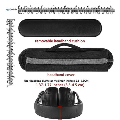 Geekria Hook and Loop Headband Cover Set, DIY Installation (Fits 3.5-4.5 cm Headbands), Compatible with Corsair, JBL, Logitech, Razer, Sennheiser, Turtle Beach, 3M(Cooling-Gel)