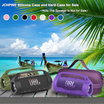 JCHPINE Silicone Cover and Carrying Case for JBL Flip 7 Portable Speaker - color: Purple