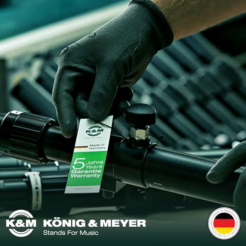 K&M - König & Meyer 17580.014.55 - Heli 2 Guitar Stand - Folding A-Frame for Acoustic Guitars - Adjustable and Collapsible – Sturdy and Durable - Professional Choice - German Made - Black - color: Black