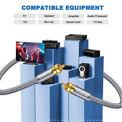 RCA Subwoofer Cable 16ft/5M RCA Cable Male to Male Gold Plated Connector for Subwoofer,Home Theater,Amplifier,TV-Grey - size: 16ft/5M, style: Subwoofer M/M