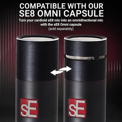 SE ELECTRONICS sE8 Small Diaphragm Condenser Microphone, Matched Pair - color: sE8 (Matched Pair)