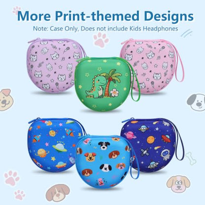 Kids Headphone Case for iClever/Acer/JBL, Dog Blue(Case Only) - color: Puppy Print-Blue