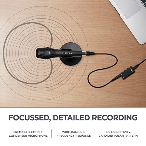 Marantz Professional Marantz Pro M4U – USB Condenser Microphone With Audio Interface, Mic Cable and Desk Stand – For Podcast Projects, Streaming and Recording Instruments