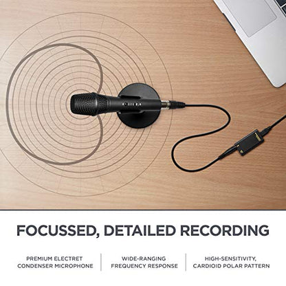 Marantz Professional Marantz Pro M4U – USB Condenser Microphone With Audio Interface, Mic Cable and Desk Stand – For Podcast Projects, Streaming and Recording Instruments