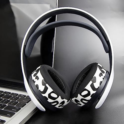 SOULWIT Earpads for Sony PS5 Pulse 3D Wireless Headset, Cooling Gel Replacement Ear Pad Cushions with Noise Isolation Foam - Snow Leopard - color: Snow Leopard