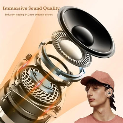 Xmenha Mini Invisible Small Bluetooth Earbuds Sleeping for Small Ears Low Profile Tiny Hidden Discreet Smallest Earbuds for Work Sleep Ear Buds Invisible Headphones Buds - color: Nude