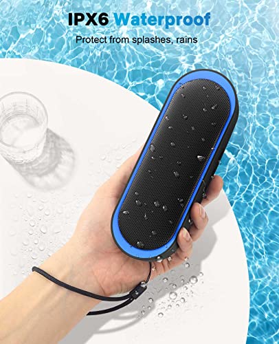 LENRUE Bluetooth Speakers, Waterproof Portable Speakers with TWS, 24 Playtime, Stereo Sound, Wireless for Home Shower Pool Beach Outdoor (Black) - color: Black
