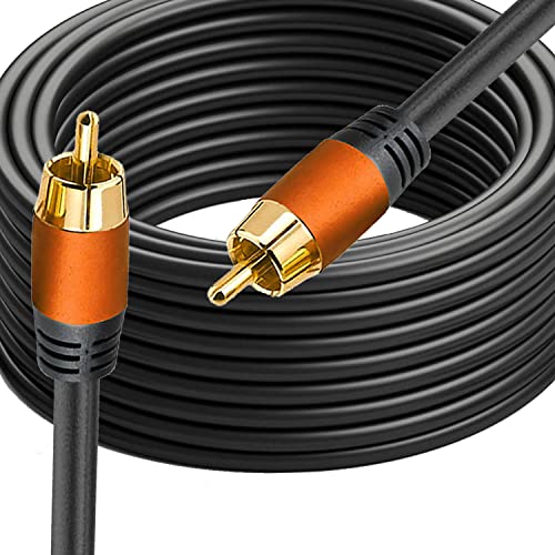 Digital Coaxial Audio Cable 16.5FT, 1RCA Male to 1RCA Male for Subwoofer, Home Theater, Video/Audio, Rear View Parking Camera - style: 16.5FT