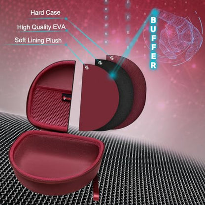 XANAD Hard Case for JBL Junior JR 470NC/460NC/320 Kids Headphones,Burgundy | for iClever BTH12 HS19 BTH20 BTH22 BTH26/Candy Bila/Acer/JBL/MIDOLA/JoySpark/JLab/ADOOPE/Spiderman/EarFun/ Etc Kids Headphone - color: Wine Red