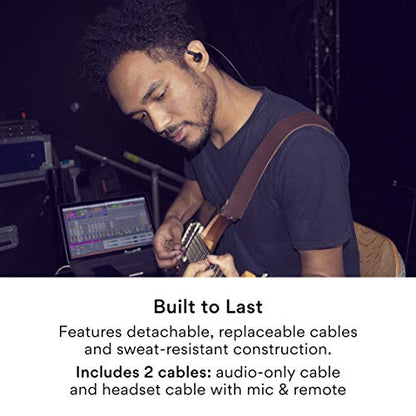 MEE audio Professional MX4 PRO Quad-Driver Hybrid Musicians In Ear Monitor Headphones with High-Resolution Reference Sound; Noise Isolating Earbuds Earphones with Detachable Cables, Black - color: Black, size: MX4 PRO