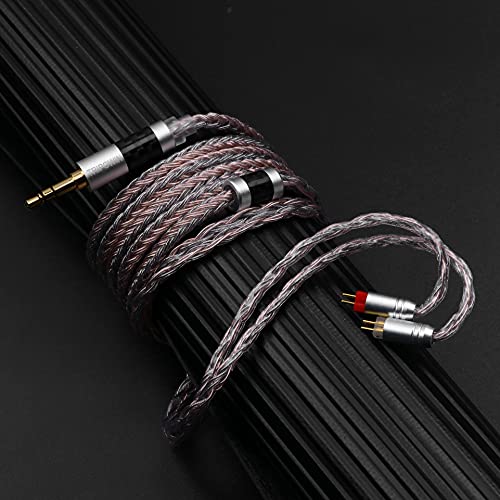 Linsoul Tripowin Jelly 16-Core Hybrid Mixed Conductor IEM Upgrade Cable | 21 Wires Per Core, OCC+Alloy Copper Graphene+OCC Mixed, Braided Wire for Audiophile Musician, 3.5mm, 2pin 0.78mm - size: 2-Pin 0.78mm, style: 3.5mm