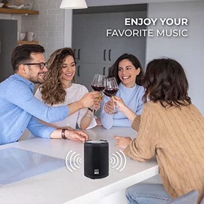 Altec Lansing - HydraMotion Wireless Bluetooth Speaker with 360 Degree Sound, Portable IP67 Waterproof for Outdoors, Shockproof, Snowproof, Everything Proof, 12 Hour Playtime (Black) - color: Black