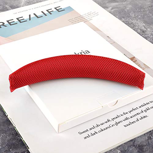 Geekria Mesh Fabric Headband Pad Compatible with Logitech G430, G930, F450 Headphones, Replacement Band Repair Part (Red). - color: Red