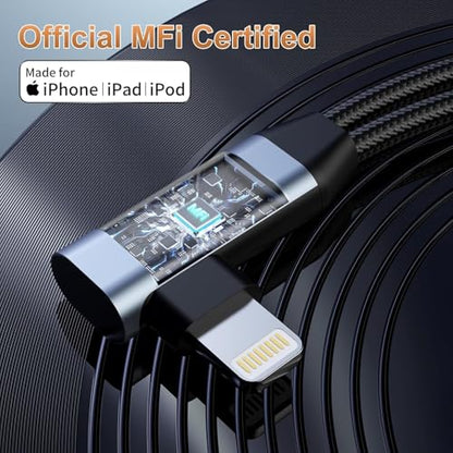Quanlex[Apple MFi Certified Right Angle iPhone Lightning to 3.5mm Audio Adapter, Lighting to AUX + Charger Adapter Dongle Cable Splitter Compatible for iPhone 14/13/12/11/SE/X/XR/XS/8/7/6(Blue) - color: Blue