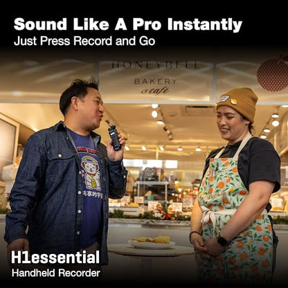 Zoom H1 Essential Recorder for Musicians, Podcasters & Content Creators | Clip-Free Audio with 32-Bit Float, X/Y Stereo Mics, USB Microphone Mode, 10-HR Battery, Accessibility Features