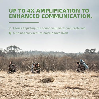 PROHEAR Electronic Ear Protection for Shooting with 4X Sound Amplification, Gun Range Hearing Protection Muffs, NRR 23dB Noise Reduction Headphones for Hunting, Green - style: Electronic-green