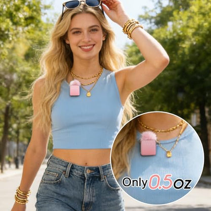 Mini Wireless Microphone for iPhone/Android/Camera, Noise Reduction - color: Pink
