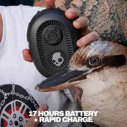 Skullcandy Session 540 Portable Lightweight Bluetooth Speaker - True Black | Waterproof, Dustproof, 17 Hours of Playtime, Built for Home, Outdoors, Party, Travel, Big Sound, iPhone Android Compatible - color: True Black