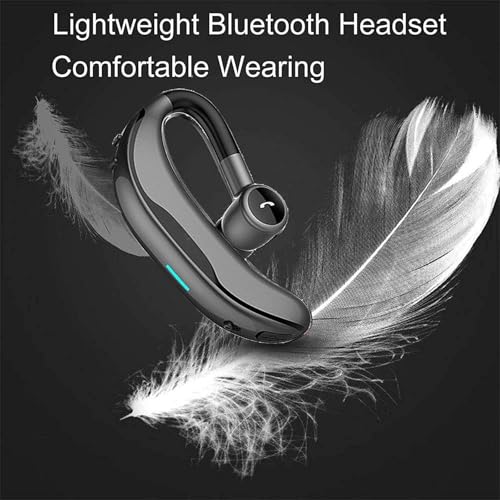 Wireless Headset Earpiece Headphone Handsfree Call Earpiece Noise Cancelling Earbud Headsets Long Standby Time Earphone Compatible with Smart Cell Phones Trucker Car Driver Business Office Men Women - color: Grey