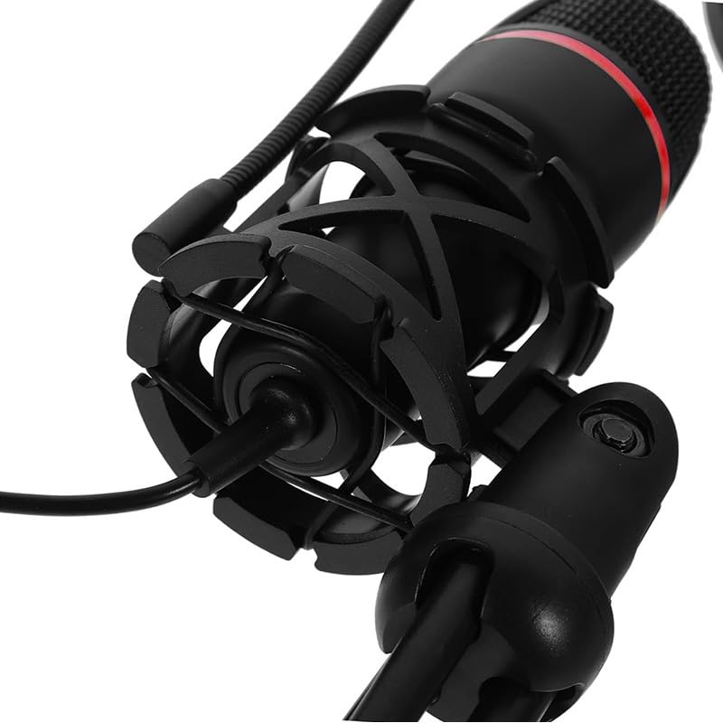 USB Gaming Microphone with RGB Lighting and Desktop Tripod, Plug and Play Mic for Computer Streaming Podcast Recording