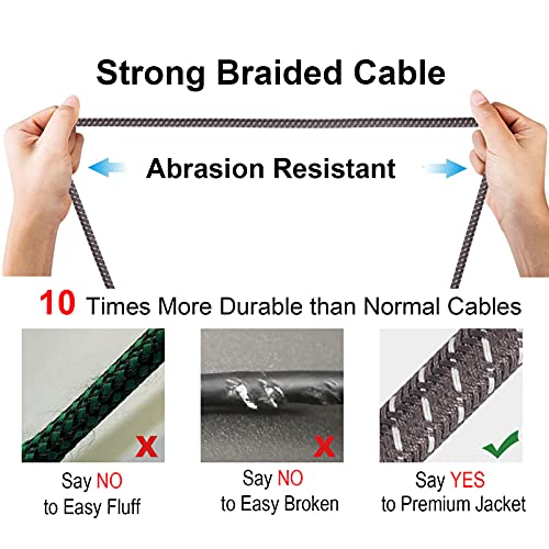 XLR Cables for Microphone 6 Feet 6 Packs，3 Pin XLR Male to Female | Premium Anti-Tangling Balanced 3 Pin XLR Male to Female Patch Cords for Mic DJ Recroding, Shielded, Noiseless, 22AWG - size: 6-Pack 10ft