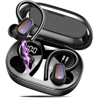 Wireless Earbuds Bluetooth 5.4, 50H Playtime Sport Earphones with Earhooks, HiFi Stereo Bluetooth Hearphones with ENC Noise Cancelling Mic, IPX7 Waterproof Over the Ear Buds for Gym/Running/Workout