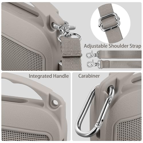 Silicone Cover for Bose SoundLink Flex Portable Speaker 2nd Gen | Scratch-resistant, Unhindered Sound, Silicone Construction, Portable Carrying Silicone Cover, Sandstone Silicone Cover - color: Sandstone Cover