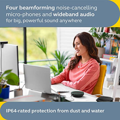 Jabra Speak2 40 Portable Speakerphone - 4 Noise-Cancelling Mics, 50mm Full Range Speakers with Wideband Audio for Clear Sound, USB-A/USB-C Connections - Certified Microsoft Teams Speaker - Dark Grey - size: MS Teams, style: Teams Certified