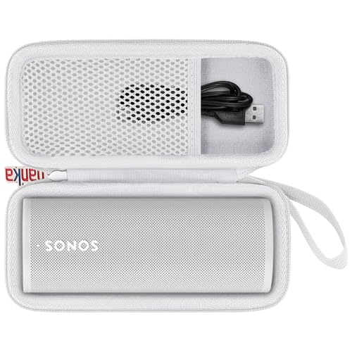 khanka Hard Travel Case Replacement for Sonos Roam 2 / Sonos Roam Portable Smart Bluetooth Speaker - color: White