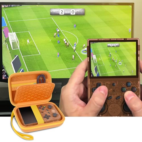 PAIYULE Travel Carrying Case for R36S RG353V RG353VS Handheld Game Console - color: Orange, style: For R36s