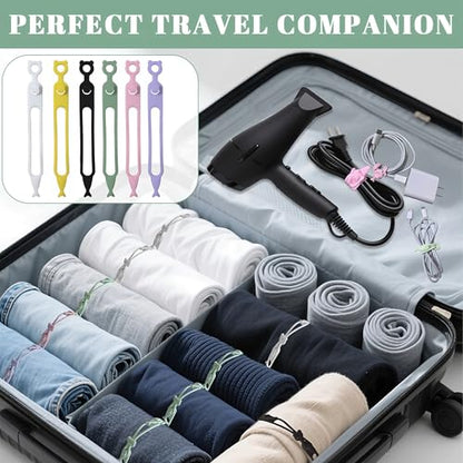 Cord Organizer,36PCS Silicone Cable Ties,Reusable Weatherproof Travel Cable Organizer,High Elasticity Wraps for Bundling Earphone,Phone Charger,Computer Cords,Wire Straps in Home,Office,Kitchen,School - style: Style 1