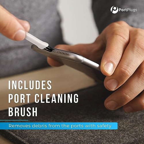 Multi Port Dust Plug Kit 25 Pieces for USB C, Lightning, Micro USB, 3.5mm | Covers USB C, Lightning, Micro USB and 3.5mm ports, reusable protection for mixed device collections