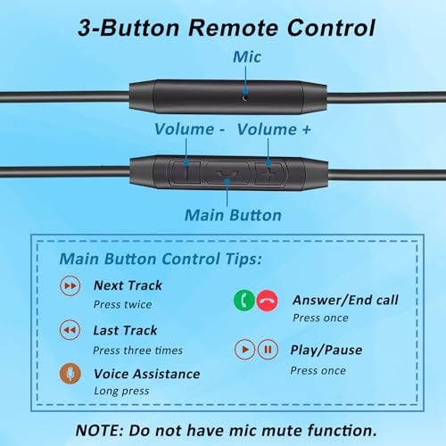 Replacement Bose Headphone Aux Audio Cable, 2.5mm Male to 3.5mm Male | Headset Audio Cord Compatible with Bose QC25, QC35, QC45, NC700, JBL Tune 710BT 660NC, in-line Mic, Volume Control