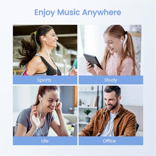 2 Pack USB C Headphones for iPhone 17/16/15, iPad, Mac for Most USB C Jack | Type C Earbuds Wired Earbuds with Mic & Remote Control Earphones, Compatible with iPhone 17/16/15, iPad and Most USB C Jack