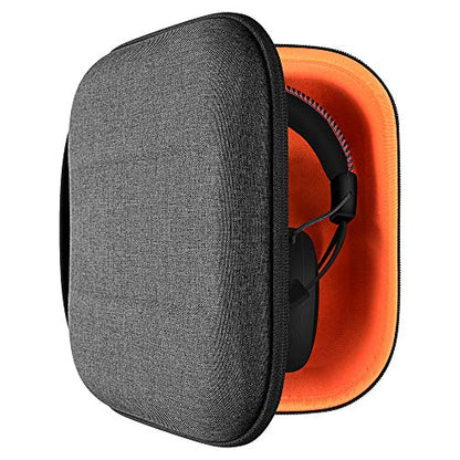 Geekria Shield Headphones Case Compatible with Hyperx Cloud III, Cloud II, Cloud Stinger Core and More, Replacement Hard Shell Travel Carrying Bag with Cable Storage (Dark Grey)
