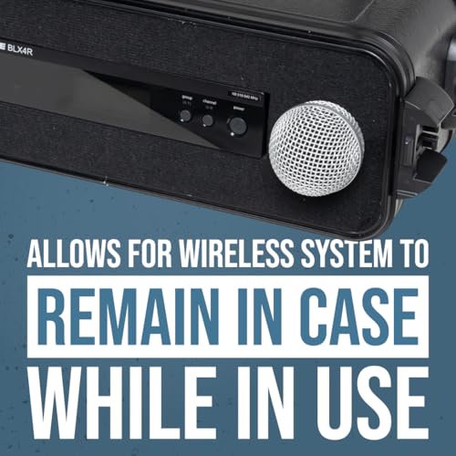 Shure by Gator Solution Series Molded ATA Case for a Single Wireless Mic System; (SH-WSYS-CASE) - size: Hardshell Case, style: Single Wireless System