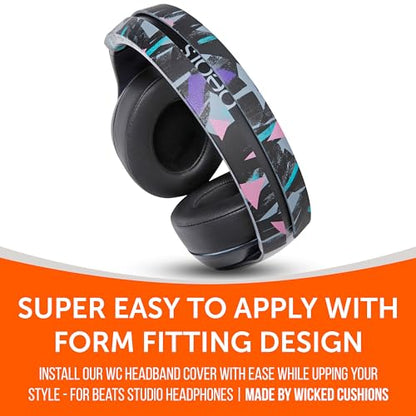 WC BandZ Studio & Studio Pro - Silicone Headband Cover for Beats Studio - color: 90's Black
