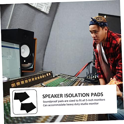 KESYOO 2pcs Acoustic Sponge Sound Isolation Cushions Noise Isolation Mat for Studio Monitors Shockproof Speaker Pads Reduces Vibrations Unwanted Resonance