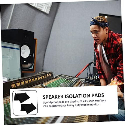 KESYOO 2pcs Acoustic Sponge Sound Isolation Cushions Noise Isolation Mat for Studio Monitors Shockproof Speaker Pads Reduces Vibrations Unwanted Resonance
