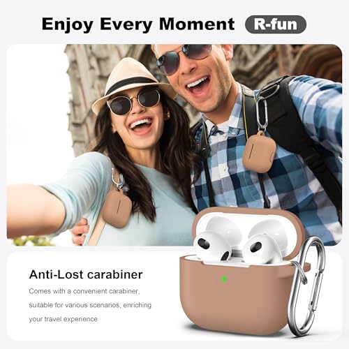 for AirPods 3 Case Silicone Cover, Milk Tea | Compatible with Apple AirPods 3rd Generation (2021) with Keychain & Cleaner Kit, Wireless Charging Compatible - color: I3-Milk Tea