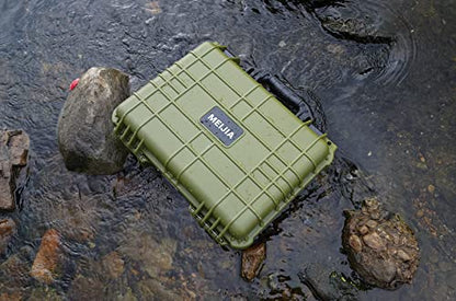 MEIJIA All Weather IP67 Waterproof Hard Camera Case,Hard Protective Case,Hard Case with Customizable Foam,Fit Use of Drones,Camera,Equipments,Pistols(Green,15.98x12.99x6.85inches) - color: Green, size: 15.98x12.99x6.85inches