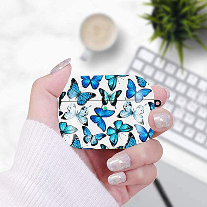 Cute Airpods 5/4 Gen Case Hard Cover Women Girl 2026/2024 - Blue Butterfly - color: Butterfly, size: For Airpods 4