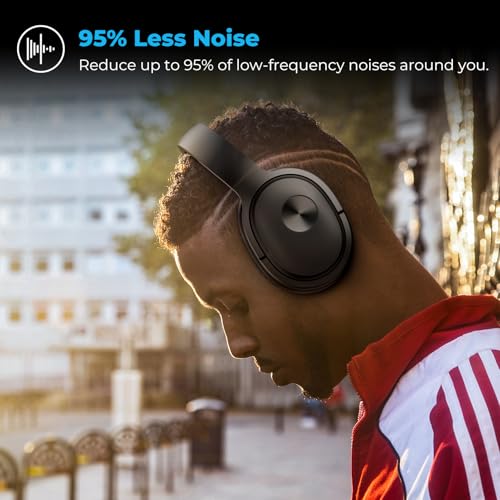 Silensys Hybrid Active Noise Cancelling Headphones, Wireless Over Ear Bluetooth Headphones, Hi-Fi Audio, Deep Bass, Memory Foam Earpads, 30H Playtime, Clear Calls, Travel, Office, Home, Black Pcs - color: Black